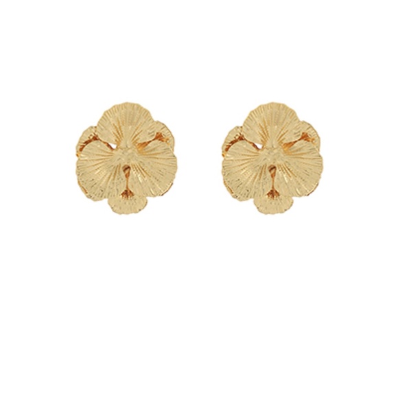 Textured Flower Earrings - Picture 1 of 1